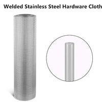 Amagabeli 36inch x 50ft SS304 Stainless Steel Welded Wire Mesh 1/2 inch Square Hardware Cloth 18 Gauge - Ideal for High-Grade DIY Cages Rodent Mesh Cabinets Wire Mesh Window Screen Mesh