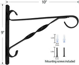 Amagabeli Hanging Plants Bracket 10'' Wall Planter Hooks Hangers Flower Pot Bird Feeder Wind Chime Lanterns Patio Lawn Garden for Shelf Shelves Fence Screw Mount Against Door Arm Hardware
