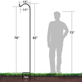 BEAU JARDIN Shepherd Hook 92 in Tall 3/5in Thick Hummingbird Bird Feeder Pole Premium Heavy Duty Shepards Garden Hanging Plants Basket Hanger Light Solar Lantern Mason Jar Wind Chimes Wedding Metal