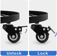 Amagabeli 2 Pack 14" Metal Plant Caddy Heavy Duty Iron Potted Plant Stand with Wheels Round Flower Pot Rack Mover on Rollers Dolly Holder Indoor Outdoor Planter Trolley Casters Rolling Tray Coaster