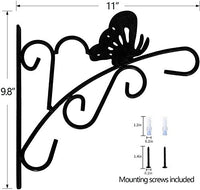 Amagabeli Hanging Plants Bracket 11 '' Wall Planter Hooks Hangers Flower Pot Bird Feeder Wind Chimes Lanterns Patio Lawn Garden for Shelf Indoor Outdoor Fence Screw Mount against Door Arm Hardware