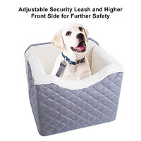 BEAU JARDIN Extra Large Dog Car Seat Raised Dog Booster Car Seats for Vehicles with 6” High Elevated Padded Seat Pet Car Seat for Dogs with Safety Harness for Medium and Large Dogs Travel Carrier