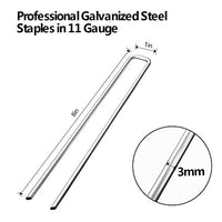 Amagabeli 8 Inch Galvanized Landscape Staples 500 Pack Garden Stakes Heavy-Duty Sod Pins Anti-Rust Fence Stakes for Weed Barrier Fabric Ground Cover Dripper Irrigation Tubing Soaker
