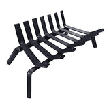 Amagabeli Fireplace Log Grate 24 inch Wide Heavy Duty Solid Steel Indoor Chimney Hearth 3/4 Bar Fire Grates for Outdoor Kindling Tools Pit Wrought Iron Wood Stove Firewood Burning Rack Holder Black
