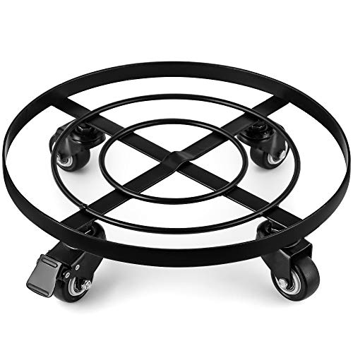 plant pot coasters with wheels Amagabeli 14" Metal Plant Caddy Heavy Duty Iron Potted Plant Stand wit – Beautiful Gardener