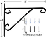 AMAGABELI GARDEN & HOME 1549 Plant Brackets, 11.8inch, 4pack