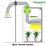Amagabeli 6in Aluminum Foil Duct Hose Flex Grow Tent Room Ventilation Cooling System 25ft Air Intake Helix Pipe Exhaust Inline Fan Filter CFM Flexible Clothe Dryer with 2 Tension Clamps HAVC Heat Duct