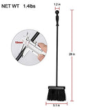 Amagabeli 26in Fireplace Brush Fireside Broom Fireplace Loose Tool Set for Outdoor Fire Pit Campfires Indoor Fireplace Heavy Duty Wrought Iron Steel Bar Support