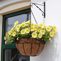Amagabeli Hanging Plants Bracket 10'' Wall Planter Hooks Hangers Flower Pot Bird Feeder Wind Chime Lanterns Patio Lawn Garden for Shelf Shelves Fence Screw Mount Against Door Arm Hardware