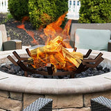 Amagabeli 27in Fire Grate Log Grate Wrought Iron Fire Pit Round Spider Wagon Wheel Firewood Grates Heavy Duty 0.7in Bar Fireplace Stove Burning Rack Holder 4Legs Black Chimney Hearth Kindling Stacking