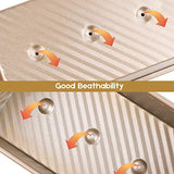 Amagabeli Nonstick Bakeware Loaf Pan with Cover 8.4”x4.5”x4.1” Carbon Steel Bread Toast Mold for Baking Flat Toast Box for Cooking Oven Baking Roasting Toaster Bake Mold Homemade Cakes Baking Golden