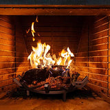 Amagabeli 27in Fire Grate Log Grate Wrought Iron Fire Pit Round Spider Wagon Wheel Firewood Grates Heavy Duty 0.7in Bar Fireplace Stove Burning Rack Holder 4Legs Black Chimney Hearth Kindling Stacking