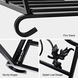 Amagabeli Fireplace Log Holder Firewood Holder Wood Carrier Metal Basket Wrought Iron Indoor Wood Stove Stacking Rack Storage Carrier Large Outdoor Fireplace Pit Decorative Holders Accessories Black