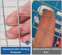 Amagabeli 48x50 Hardware Cloth 1/2 Inch 19 Gauge Square Galvanized Chicken Wire Galvanizing After Welding Fence Mesh Roll Raised Garden Bed Plant Supports Poultry Netting Cage Snake Fence