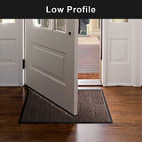 Amagabeli Outdoor Door Mats Rubber 36" x 24" Shoes Scraper for Front Entrance Outside Doormat Patio Rug Dirt Debris Mud Trapper Waterproof Out Door Mat Low Profile Washable Carpet Dark Brown