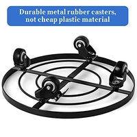 Amagabeli 16" Metal Plant Caddy Heavy Duty Iron Potted Plant Stand With Wheels Round Flower Pot Rack on Rollers Dolly Holder on Wheels Indoor Outdoor Planter Trolley Casters Rolling Tray Coaster