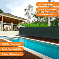 Amagabeli 5’8”x50’ Fence Privacy Screen Heavy Duty for 6’x50’ Chain Link Fence Fabric Screen with Brass Grommets Outdoor 6ft Patio Construction Fencing 90% Blockage Shade Tarp Mesh UV Resistant Green