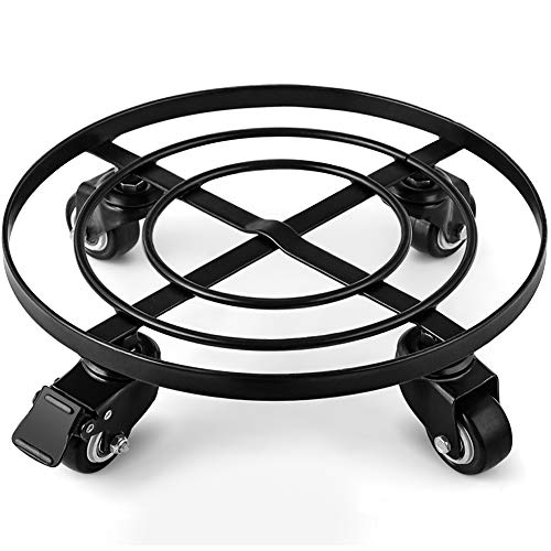 plant pot stand on casters Amagabeli 12" Metal Plant Caddy Heavy Duty Iron Potted Plant Stand Wit – Beautiful Gardener