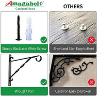 Amagabeli Hanging Plants Bracket 10'' Wall Planter Hooks Hangers Flower Pot Bird Feeder Wind Chime Lanterns Patio Lawn Garden for Shelf Shelves Fence Screw Mount Against Door Arm Hardware