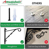 Amagabeli Hanging Plants Bracket 10'' Wall Planter Hooks Hangers Flower Pot Bird Feeder Wind Chime Lanterns Patio Lawn Garden for Shelf Shelves Fence Screw Mount Against Door Arm Hardware