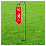 BEAU JARDIN Shepherd Hook 92 in Tall 3/5in Thick Hummingbird Bird Feeder Pole Premium Heavy Duty Shepards Garden Hanging Plants Basket Hanger Light Solar Lantern Mason Jar Wind Chimes Wedding Metal