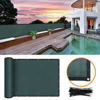 Amagabeli 5’8”x50’ Fence Privacy Screen Heavy Duty for 6’x50’ Chain Link Fence Fabric Screen with Brass Grommets Outdoor 6ft Patio Construction Fencing 90% Blockage Shade Tarp Mesh UV Resistant Green