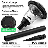 BEAU JARDIN 8 Pack Solar Lights Bright Pathway Outdoor Garden Stake Glass Stainless Steel Waterproof Auto On/Off White Wireless Sun Powered Landscape Lighting for Yard Patio Walkway Spike Pathway