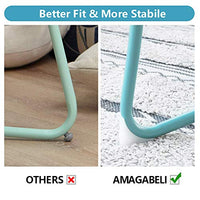 Metal Patio Side Table 18” x 18” Heavy Duty Weather Resistant Anti-Rust Outdoor End Table Small Steel Round Coffee Table Porch Table Snack Table for Balcony Garden Yard Lawn, Light Blue