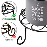 Amagabeli 2 Pack 10 inch Metal Potted Plant Stand Rustproof Iron Art Flower Pot Holder Rack Indoor Outdoor Steel Short Planter Supports Trivet Floor Saucer Decor