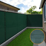 Amagabeli 5’8”x50’ Fence Privacy Screen Heavy Duty for 6’x50’ Chain Link Fence Fabric Screen with Brass Grommets Outdoor 6ft Patio Construction Fencing 90% Blockage Shade Tarp Mesh UV Resistant Green