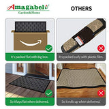 Amagabeli Outside Shoe Mat Rubber Doormat for Front Door 18"x 30" Outdoor Mats Waterproof Rugs Dirt Debris Mud Trapper Carpet for Patio Non Skid All Weather Exterior Entrance Door Mat Brown