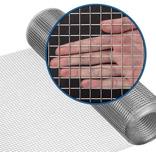 Amagabeli 36inch x 50ft SS304 Stainless Steel Welded Wire Mesh 1/2 inch Square Hardware Cloth 18 Gauge - Ideal for High-Grade DIY Cages Rodent Mesh Cabinets Wire Mesh Window Screen Mesh