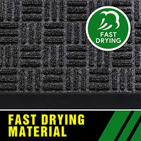 Amagabeli Outside Shoe Mat Rubber Doormat for Front Door 18"x 30" Outdoor Mats Waterproof Rugs Dirt Debris Mud Trapper Carpet for Patio Non Skid All Weather Exterior Entrance Door Mat Brown