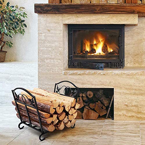 Large Fireside Log Storage Rack Indoor Outdoor Wood Burner Metal