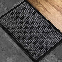 Amagabeli Outside Shoe Mat Rubber Doormat for Front Door 18"x 30" Outdoor Mats Waterproof Rugs Dirt Debris Mud Trapper Carpet for Patio Non Skid All Weather Exterior Entrance Door Mat Brown
