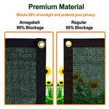 Amagabeli 5’8”x50’ Fence Privacy Screen Heavy Duty for 6’x50’ Chain Link Fence Fabric Screen with Brass Grommets Outdoor 6ft Patio Construction Fencing 90% Blockage Shade Tarp Mesh UV Resistant Green