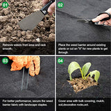 Amagabeli 5.8oz 3ft x 100ft Weed Barrier Landscape Fabric Heavy Duty Ground Cover Weed Cloth Geotextile Fabric Durable Driveway Cover Garden Lawn Fabric Outdoor Weed Mat