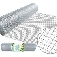 Amagabeli 20in X 82ft Hardware Cloth 1/2in Square Mesh Hardware Cloth Hot-dipped Galvanized Welded Wire Mesh Fencing Wire Diameter 0.7mm Wire Chicken Coop for Vegetables Garden Fruits Animal Enclosure
