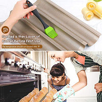 Amagabeli Nonstick French Baguette Pans for Baking 15”x11” Carbon Steel 3 Loaf Perforated Bread Tray Baguette Baking Tray Bake Mold Toast Cooking Oven Toaster Pan Cloche Waves Bakeware Golden