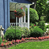 BEAU JARDIN 4 Pack Shepherd Hook 92in 3/5in Thick Hummingbird Bird Feeder Pole Premium Heavy Duty Shepards Garden Hanging Plants Basket Hanger Light Solar Lantern Mason Jar Wind Chimes Wedding