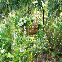 BEAU JARDIN 4 Pack Shepherd Hook 92in 3/5in Thick Hummingbird Bird Feeder Pole Premium Heavy Duty Shepards Garden Hanging Plants Basket Hanger Light Solar Lantern Mason Jar Wind Chimes Wedding