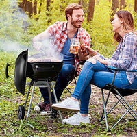 BEAU JARDIN Portable Charcoal Grill for Outdoor 18 inch Barbecue Grill and Smoker Heat Control Round BBQ Kettle Outdoor Picnic Patio Backyard Camping Tailgating Steel Cooking Grate for Steak Chicken