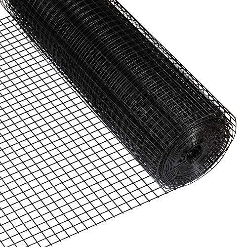 Amagabeli 36inch x 50ft Hardware Cloth 1 inch Square 16 Gauge Black Vinyl Coated Welded Fence Mesh Roll for Home and Garden Fence and Pet Enclosures Protect Chickens Rabbits and Farmed Animals