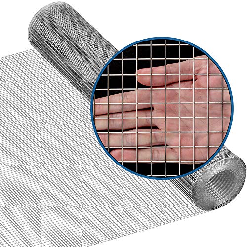 Amagabeli 48inch x 100ft SS304 Stainless Steel Welded Wire Mesh 1/2 inch Square Hardware Cloth 19 Gauge - Ideal for High-Grade DIY Cages Rodent Mesh Cabinets Wire Mesh Window Screen Mesh