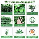 Amagabeli 4 Layers Leaves Artificial Boxwood Panels Topiary Hedge Plant UV Protected Privacy Hedge Screen High-Density Greenery Panels Grass Decor Indoor Outdoor 12 Pieces 20"x20" Backdrop Green Wall