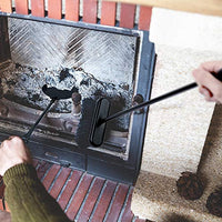 Amagabeli 26in Fireplace Brush Fireside Broom Fireplace Loose Tool Set for Outdoor Fire Pit Campfires Indoor Fireplace Heavy Duty Wrought Iron Steel Bar Support